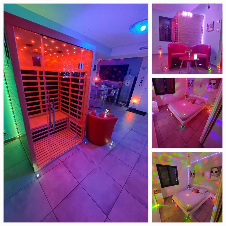 Un Sejour Romantique En Couple Avec Jacuzzi Prive Chromotherapie Jardin Maison Privee Ychoux Exterior photo
